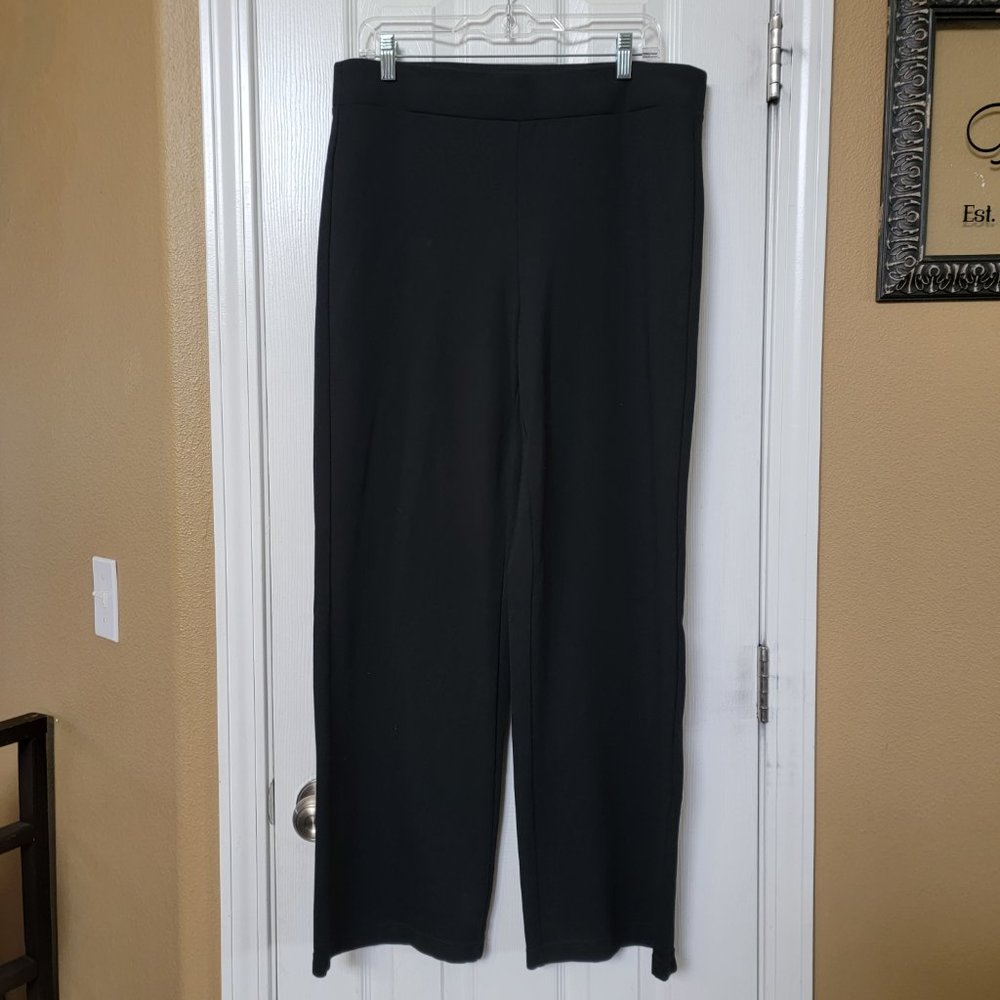 Women's JM Collection Wide Leg Pants, Black, Size Large
